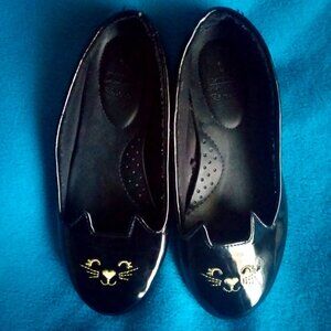 Little girl's size 13 George Extra Comfort black flats